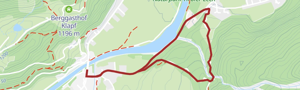 Route map: Bach - Obergrünau Runde